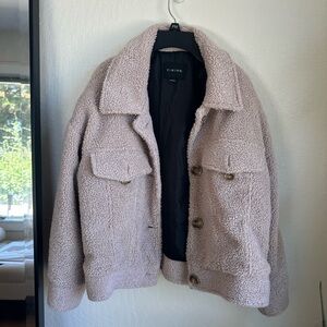 Nordstrom Cream Sherpa Teddy Jacket